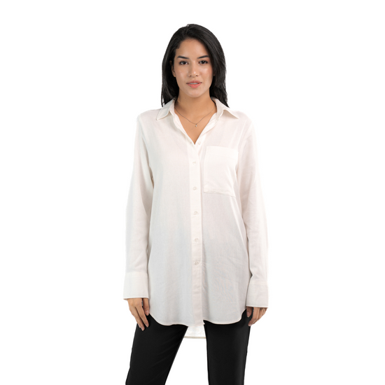 Women's Button Down Shirts Casual V Neck Long Sleeve Shirt with Pockets