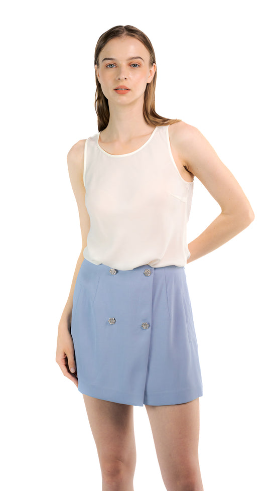 Women's Mini Skirts Elegant High Waist Zipper Skirt with Short, Deep Pockets