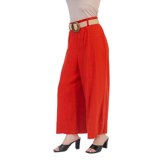SOOTOP Womens Wide Leg Business Pants High Waisted Capris Straight