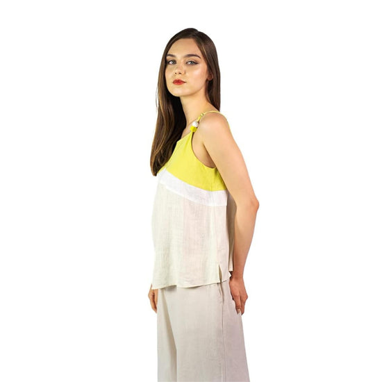 Spaghetti Strap Tank Tops for Women Sleeveless Tops for Womens Square Neck Canary Yellow