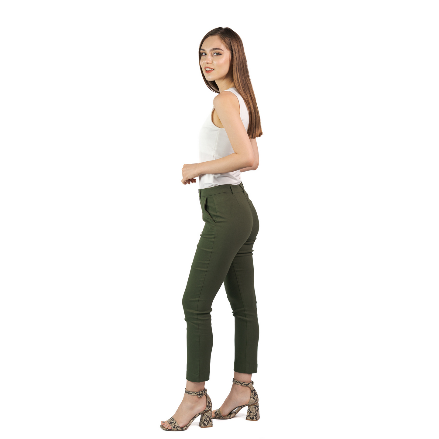 Womens Yoga Dress Pants Stretchy Work Slacks Business Casual Office  Straight LegBootcut Elastic Waist with 2 Pockets Regular Fit Trouser