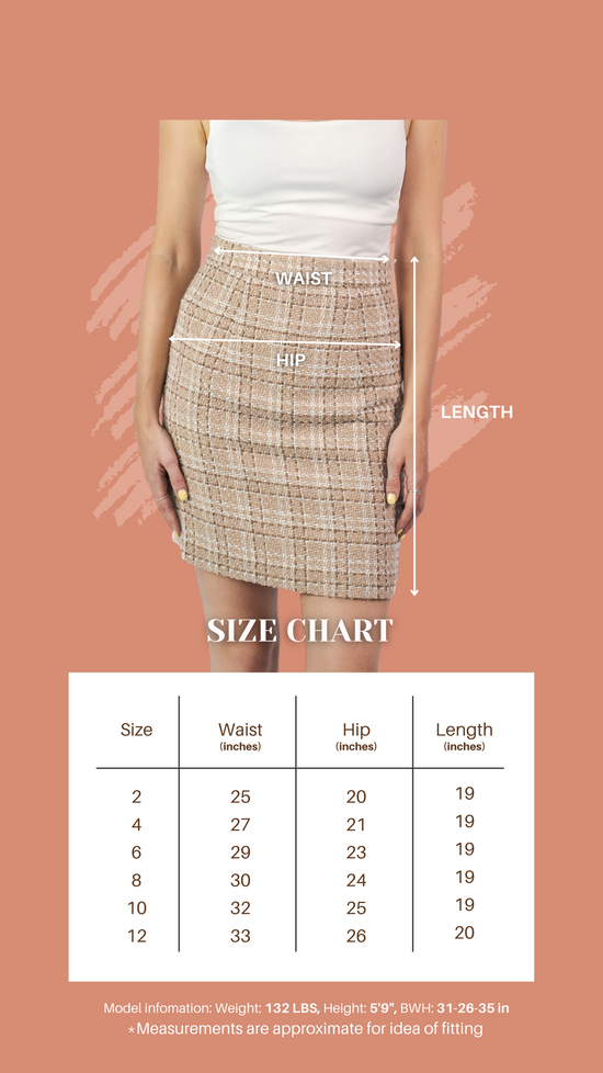 Woven Skirts for Women Mini Skirt Plaid for Women Tweed