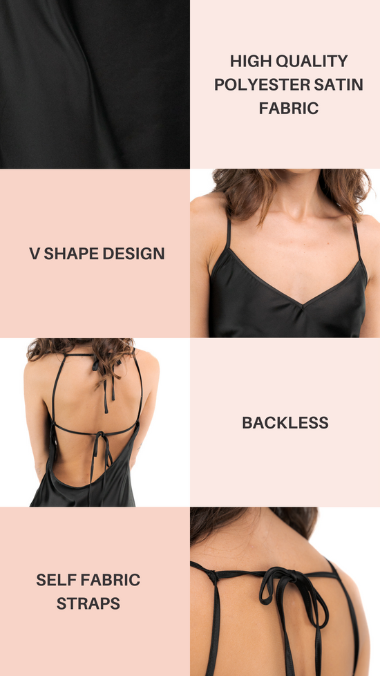 Women's Midi Dress Casual Sleeveless Spaghetti Straps Sexy Backless V Neck Dress