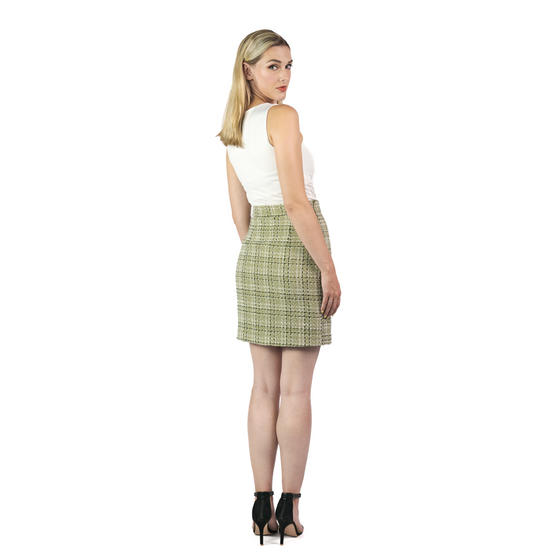 Woven Skirts for Women Mini Skirt Plaid for Women Tweed