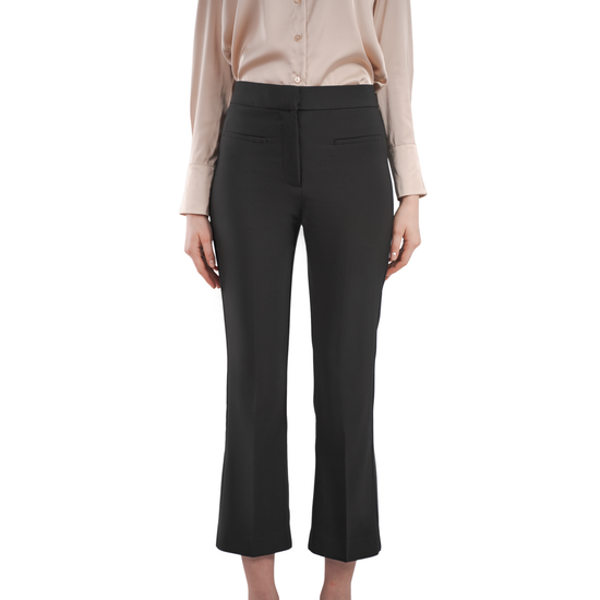 Summer Woven Work Pants High Waisted Casual, Ankled Straight Leg Pants for Business Work Office