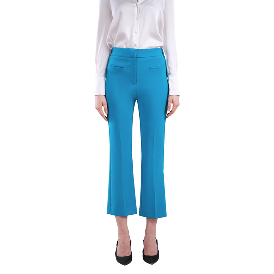 Summer Woven Work Pants High Waisted Casual, Ankled Straight Leg Pants for Business Work Office