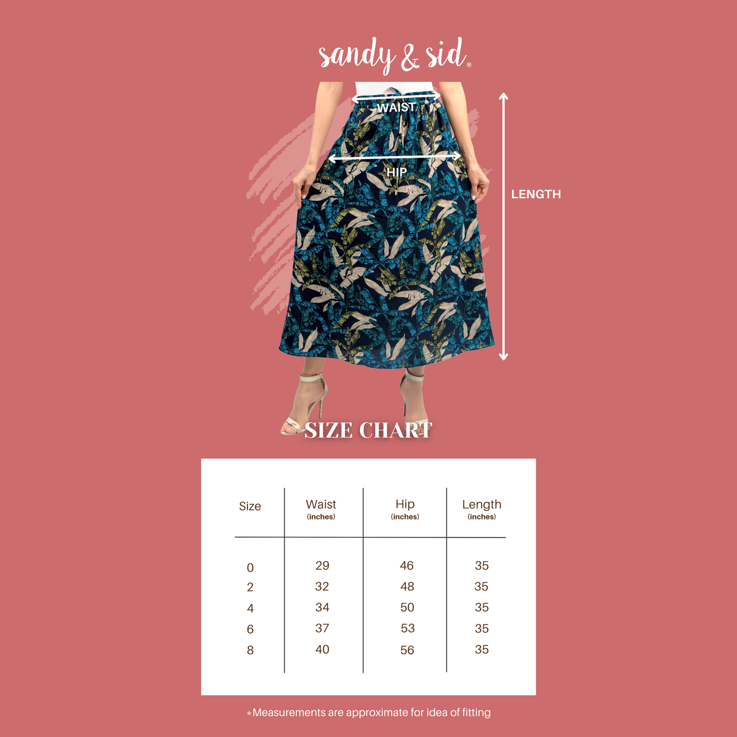 Women's Drawstring Tropical Printed Midi Skirt for Summer Business Casual